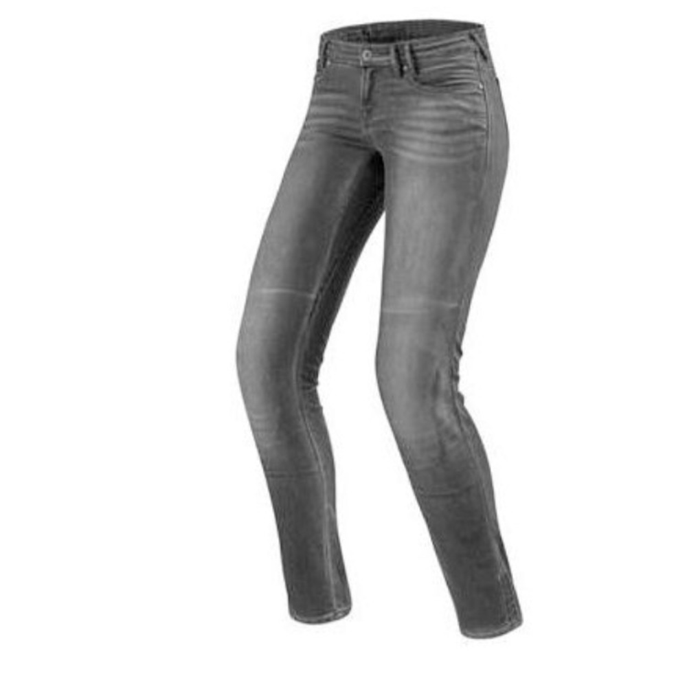 REV’IT Westwood Woman Motorcycle Jeans Lightwashed Black (Grey)size 24